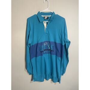 Vintage Nike Global Sports 80s Color Block Polo Long Sleeve Shirt Men’s L